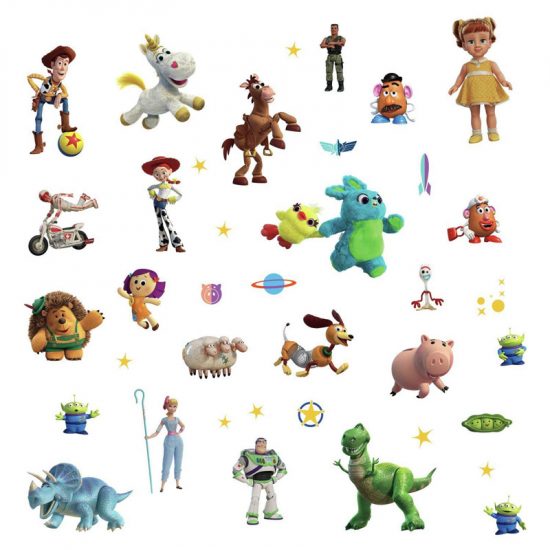 Toy-Story-4-Muursticker-Buzz-Woody-Lightyear-speelgoed-Disney-Pixar