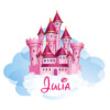 muursticker kasteel prinses princess naamsticker roze meisjeskamer ideeen inspiratie muurdecoratie wanddecoratie