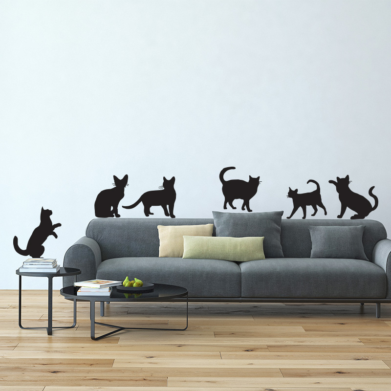 Minder Verzorgen keuken Muursticker Katten set Zwart of Andere Kleur 19,95 Gratis Verzending ➤︎