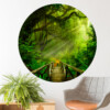 muurcirkel jungle muurdecoratie behangcirkel zelfklevend planten bomen woonkamer accessoires decoratie wand