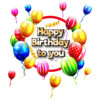 statische herbruikbare raamsticker verjaardag feest slingers balonnen kleurrijk happy birthday