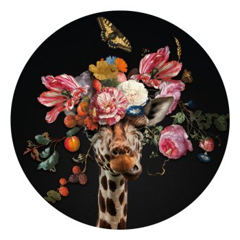 muurcirkel giraffe botanisch bloemen jan davidsz