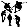 muursticker skateboarders